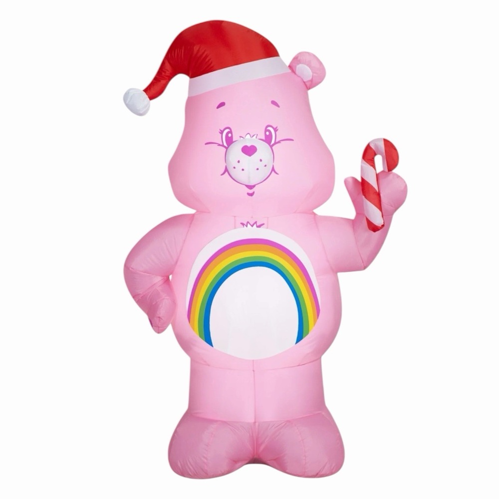 Care Bears‎ Cheer Bear w/ Santa Hat Christmas Holiday Yard Inflatable 5' Gemmy
